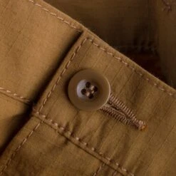 Ripstop Cargo Shorts - Brown -Denim Clothing-Iron Heart International IH 736 BRN 6