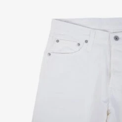 13.5oz Denim Slim Tapered Cut Jeans - White -Denim Clothing-Iron Heart International IH 777 WT 4