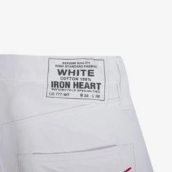 13.5oz Denim Slim Tapered Cut Jeans - White -Denim Clothing-Iron Heart International IH 777 WT 6