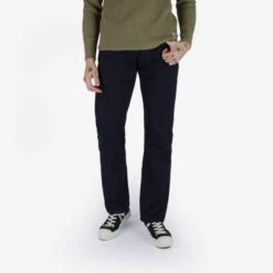 14oz Selvedge Denim Slim Tapered Cut Jeans - Indigo/Indigo