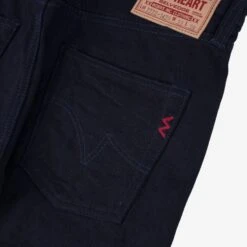 14oz Selvedge Denim Slim Tapered Cut Jeans - Indigo/Indigo -Denim Clothing-Iron Heart International IH 777S 14ii 5