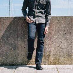 18oz Vintage Selvedge Denim Slim Tapered Cut Jeans - Indigo -Denim Clothing-Iron Heart International IH 777S 18 2