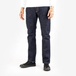 18oz Vintage Selvedge Denim Slim Tapered Cut Jeans - Indigo