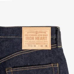 18oz Vintage Selvedge Denim Slim Tapered Cut Jeans - Indigo -Denim Clothing-Iron Heart International IH 777S 18 5