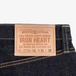 19oz Left Hand Twill Selvedge Denim Slim Tapered Cut Jeans - Indigo -Denim Clothing-Iron Heart International IH 777S 19L 6