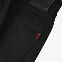 21oz Selvedge Denim Slim Tapered Cut Jeans - Superblack Non-Fade -Denim Clothing-Iron Heart International IH 777S SB 7