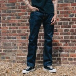 21/23oz Ultra Heavy Raw Selvedge Denim Slim Tapered Cut Jeans - Indigo -Denim Clothing-Iron Heart International IH 777S UHR 2