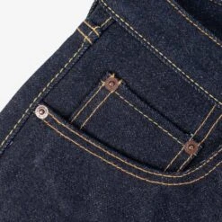 21/23oz Ultra Heavy Raw Selvedge Denim Slim Tapered Cut Jeans - Indigo -Denim Clothing-Iron Heart International IH 777S UHR 7