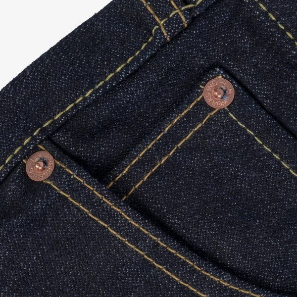 14oz Broken Twill Selvedge Denim Slim Tapered Cut Jeans - Indigo 13 14oz Broken Twill Selvedge Denim Slim Tapered Cut Jeans - Indigo - Image 11