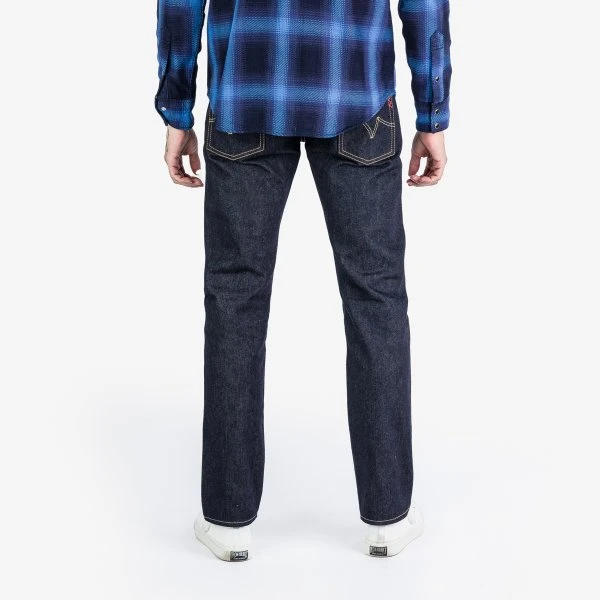 14oz Broken Twill Selvedge Denim Slim Tapered Cut Jeans - Indigo 5 14oz Broken Twill Selvedge Denim Slim Tapered Cut Jeans - Indigo - Image 3