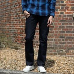 14oz Broken Twill Selvedge Denim Slim Tapered Cut Jeans - Indigo 20 14oz Broken Twill Selvedge Denim Slim Tapered Cut Jeans - Indigo -Denim Clothing-Iron Heart International IH 777SBR 14 3