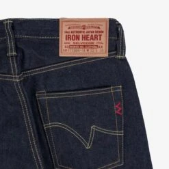 14oz Broken Twill Selvedge Denim Slim Tapered Cut Jeans - Indigo 22 14oz Broken Twill Selvedge Denim Slim Tapered Cut Jeans - Indigo -Denim Clothing-Iron Heart International IH 777SBR 14 5