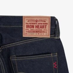 14oz Broken Twill Selvedge Denim Slim Tapered Cut Jeans - Indigo 23 14oz Broken Twill Selvedge Denim Slim Tapered Cut Jeans - Indigo -Denim Clothing-Iron Heart International IH 777SBR 14 6