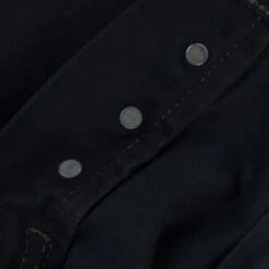 14oz Broken Twill Selvedge Denim Slim Tapered Cut Jeans - Indigo Overdyed Black -Denim Clothing-Iron Heart International IH 777SBR 14od 14