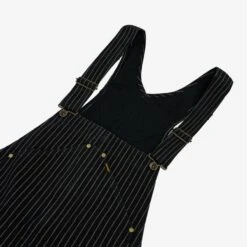 12oz Wabash Double Knee Overalls - Black -Denim Clothing-Iron Heart International IH 819 BLK 12