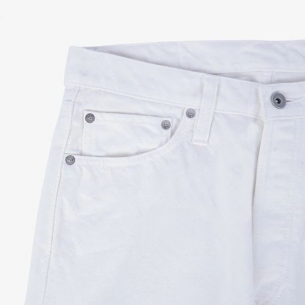 13.5oz Denim Medium/High Rise Tapered Cut Jeans - White 7 13.5oz Denim Medium/High Rise Tapered Cut Jeans - White - Image 5