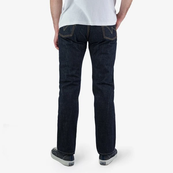 17oz Selvedge Denim Medium/High Rise Tapered Cut Jeans - Natural Indigo 4 17oz Selvedge Denim Medium/High Rise Tapered Cut Jeans - Natural Indigo - Image 2