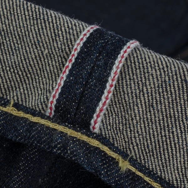 17oz Selvedge Denim Medium/High Rise Tapered Cut Jeans - Natural Indigo 13 17oz Selvedge Denim Medium/High Rise Tapered Cut Jeans - Natural Indigo - Image 11