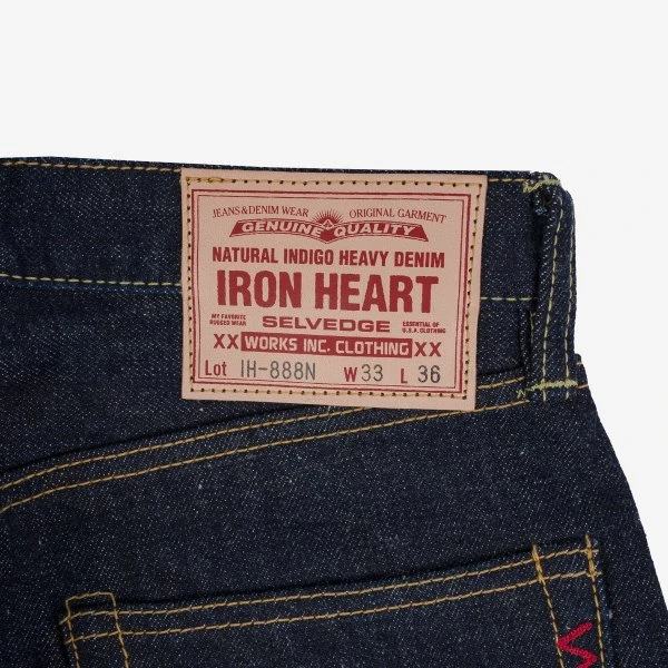 17oz Selvedge Denim Medium/High Rise Tapered Cut Jeans - Natural Indigo 7 17oz Selvedge Denim Medium/High Rise Tapered Cut Jeans - Natural Indigo - Image 5