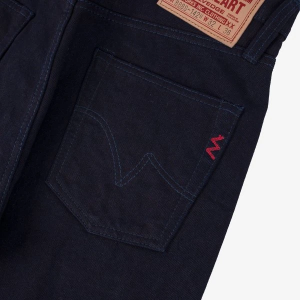 14oz Selvedge Denim Mid/High Rise Tapered Cut Jeans - Indigo/Indigo 9 14oz Selvedge Denim Mid/High Rise Tapered Cut Jeans - Indigo/Indigo - Image 7
