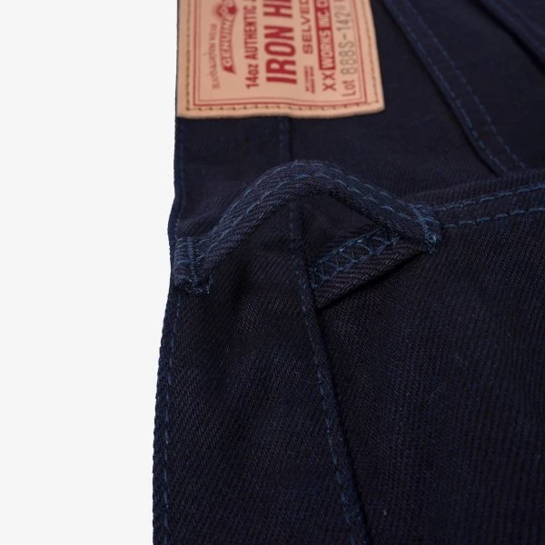14oz Selvedge Denim Mid/High Rise Tapered Cut Jeans - Indigo/Indigo 10 14oz Selvedge Denim Mid/High Rise Tapered Cut Jeans - Indigo/Indigo - Image 8