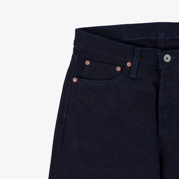 14oz Selvedge Denim Mid/High Rise Tapered Cut Jeans - Indigo/Indigo 11 14oz Selvedge Denim Mid/High Rise Tapered Cut Jeans - Indigo/Indigo - Image 9