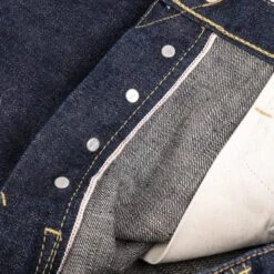 18oz Vintage Selvedge Denim Medium/High Rise Tapered Cut Jeans - Indigo -Denim Clothing-Iron Heart International IH 888S 18 10