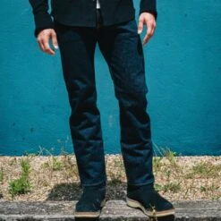 18oz Vintage Selvedge Denim Medium/High Rise Tapered Cut Jeans - Indigo -Denim Clothing-Iron Heart International IH 888S 18 2
