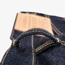 18oz Vintage Selvedge Denim Medium/High Rise Tapered Cut Jeans - Indigo -Denim Clothing-Iron Heart International IH 888S 18 9
