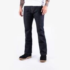 19oz Left Hand Twill Selvedge Denim Medium/High Rise Tapered Cut Jeans - Indigo