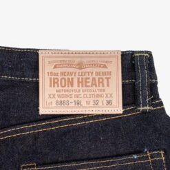 19oz Left Hand Twill Selvedge Denim Medium/High Rise Tapered Cut Jeans - Indigo -Denim Clothing-Iron Heart International IH 888S 19L 6
