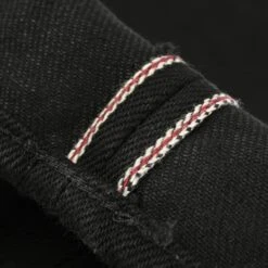 21oz Selvedge Denim Medium/High Rise Tapered Cut - Superblack Non-Fade -Denim Clothing-Iron Heart International IH 888S SB 11