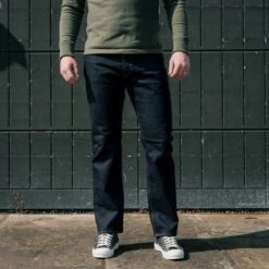 14oz Broken Twill Selvedge Denim Medium/High Rise Tapered Cut Jeans - Indigo -Denim Clothing-Iron Heart International IH 888SBR 14 2