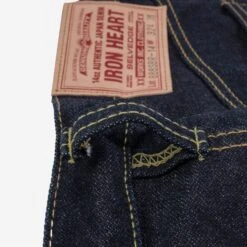 14oz Broken Twill Selvedge Denim Medium/High Rise Tapered Cut Jeans - Indigo -Denim Clothing-Iron Heart International IH 888SBR 14 6