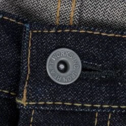 14oz Broken Twill Selvedge Denim Medium/High Rise Tapered Cut Jeans - Indigo -Denim Clothing-Iron Heart International IH 888SBR 14 9