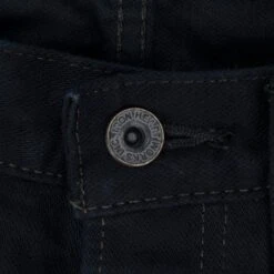 14oz Broken Twill Selvedge Denim Medium/High Rise Tapered Cut Jeans - Indigo Overdyed Black -Denim Clothing-Iron Heart International IH 888SBR 14od 8