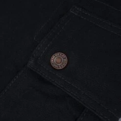 14oz Selvedge Denim Cargo Pants - Black/Black -Denim Clothing-Iron Heart International IHDR 502bb 7