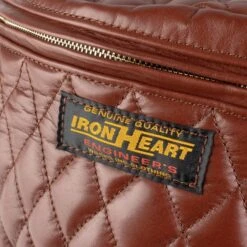 Diamond Stitched Leather Waist Bag - Brown -Denim Clothing-Iron Heart International IHE 45 BRN 7