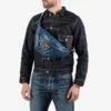 Diamond Stitched Leather Waist Bag - Navy -Denim Clothing-Iron Heart International IHE 45 NAV
