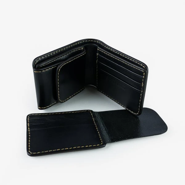 Small Shell Cordovan Wallet - Black 5 Small Shell Cordovan Wallet - Black - Image 3