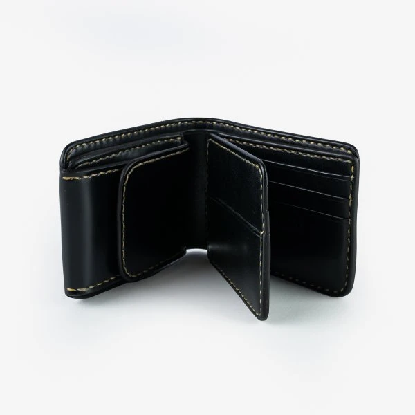 Small Shell Cordovan Wallet - Black 3 Small Shell Cordovan Wallet - Black