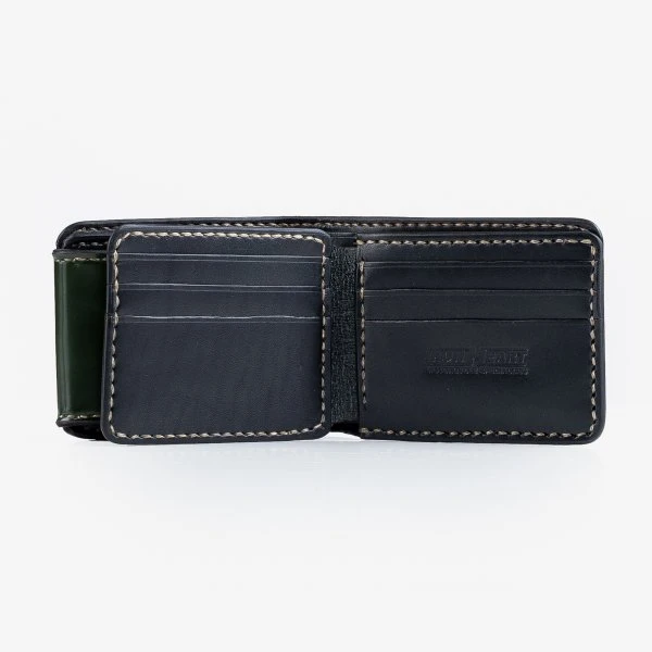 Small Shell Cordovan Wallet - Green 4 Small Shell Cordovan Wallet - Green - Image 2