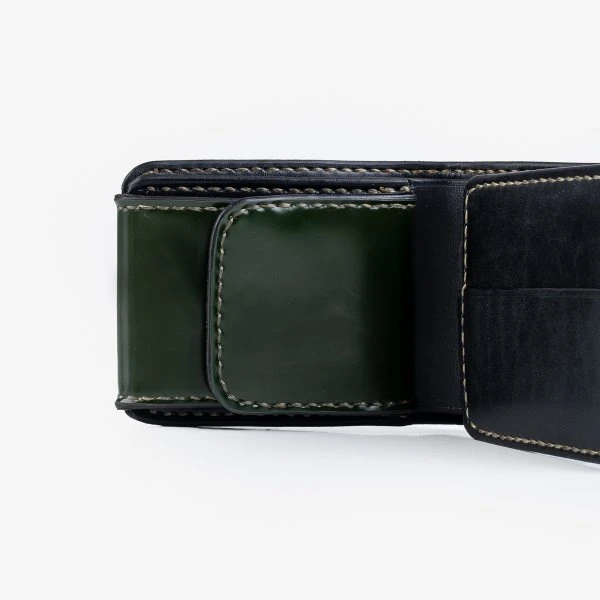 Small Shell Cordovan Wallet - Green 6 Small Shell Cordovan Wallet - Green - Image 4