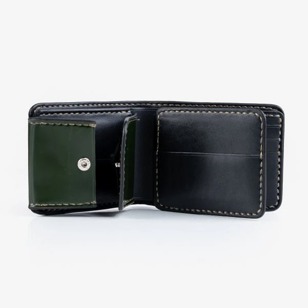 Small Shell Cordovan Wallet - Green 3 Small Shell Cordovan Wallet - Green