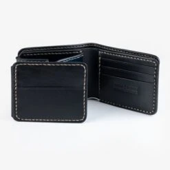 Small Shell Cordovan Wallet - Navy -Denim Clothing-Iron Heart International IHG 01 NAV 2