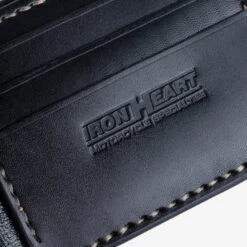 Small Shell Cordovan Wallet - Navy -Denim Clothing-Iron Heart International IHG 01 NAV 5