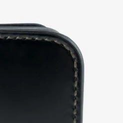 Medium Shell Cordovan Wallet - Black -Denim Clothing-Iron Heart International IHG 02 BLK 5