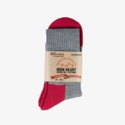 Iron Heart Engineer Socks - Grey/Red