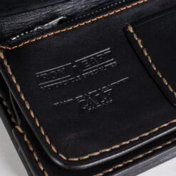 Long Shell Cordovan Wallet - Black -Denim Clothing-Iron Heart International IHG 03 BLK 2