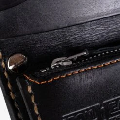 Long Shell Cordovan Wallet - Black -Denim Clothing-Iron Heart International IHG 03 BLK 4